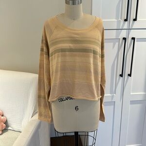 Free people cropped, long-sleeve tee